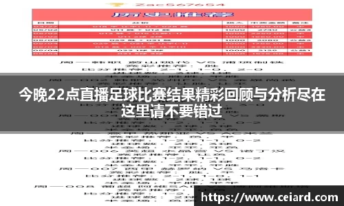 今晚22点直播足球比赛结果精彩回顾与分析尽在这里请不要错过